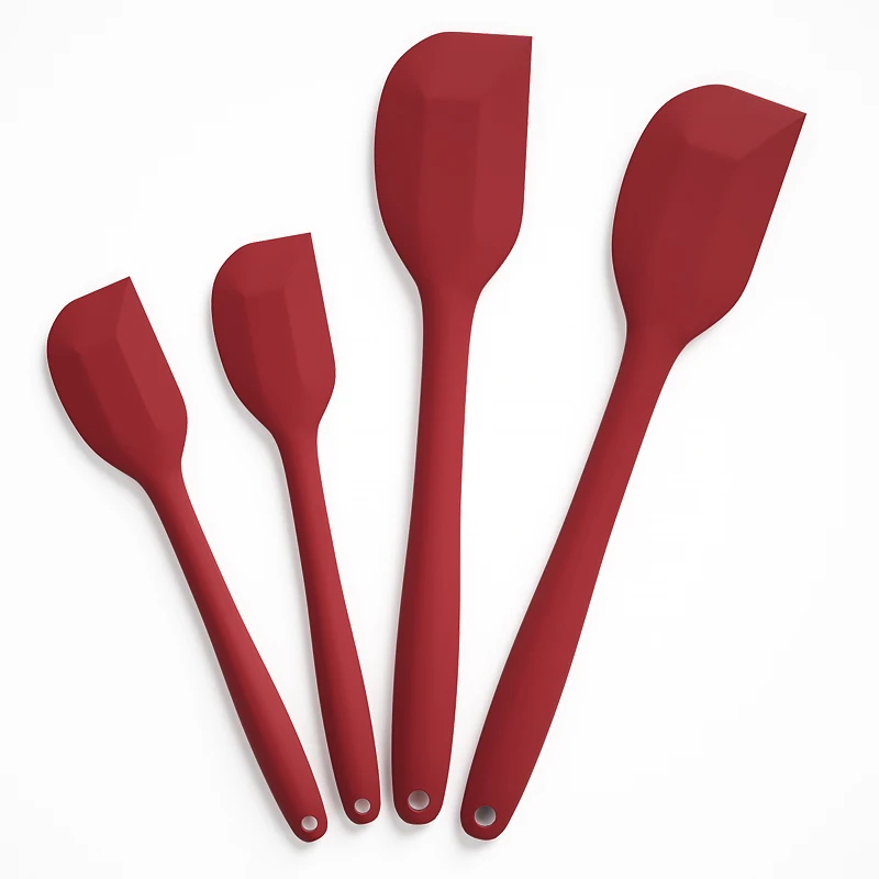 

Amazon hot sale food grade silicone spatula set silicone scraper reposteria, Red(multi-color available)