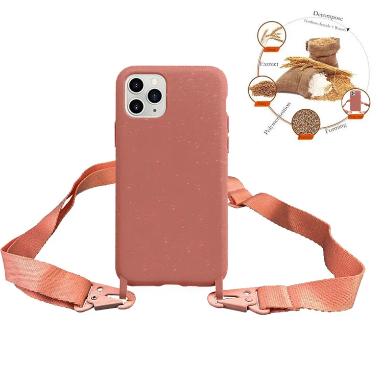 

Eco Friendly 100% Compostable Phone Case Wheat Straw Biodegradable Phonecase for iPhone 11 i12Pro, Many color for you choose