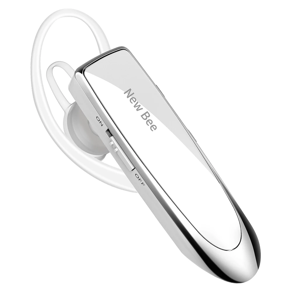 

In-Ear Style and Silver/White Color In-ear Headphone 24 Hrs Hands-Free Business Style Bluetooth Headset