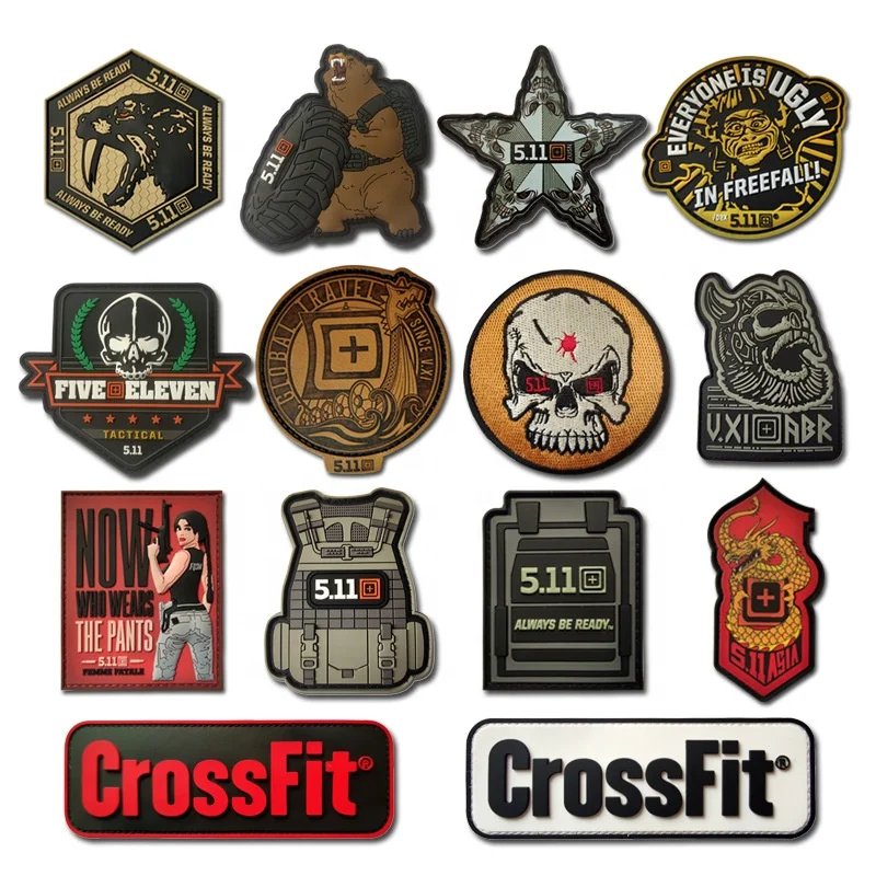

3D PVC Standard Tactical Military Patches Washable Epoxy 511 Badge Soft Rubber Velcro Patch