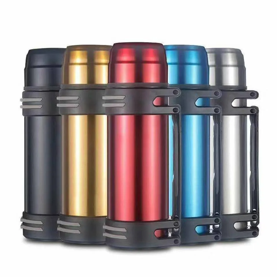 

2021 New Style High Quality 2l Large Capacity 304 Stainless Steel Thermal Insulation Travel Outdoor Sports Water Bottle, Blue/black/red/yellow/customized
