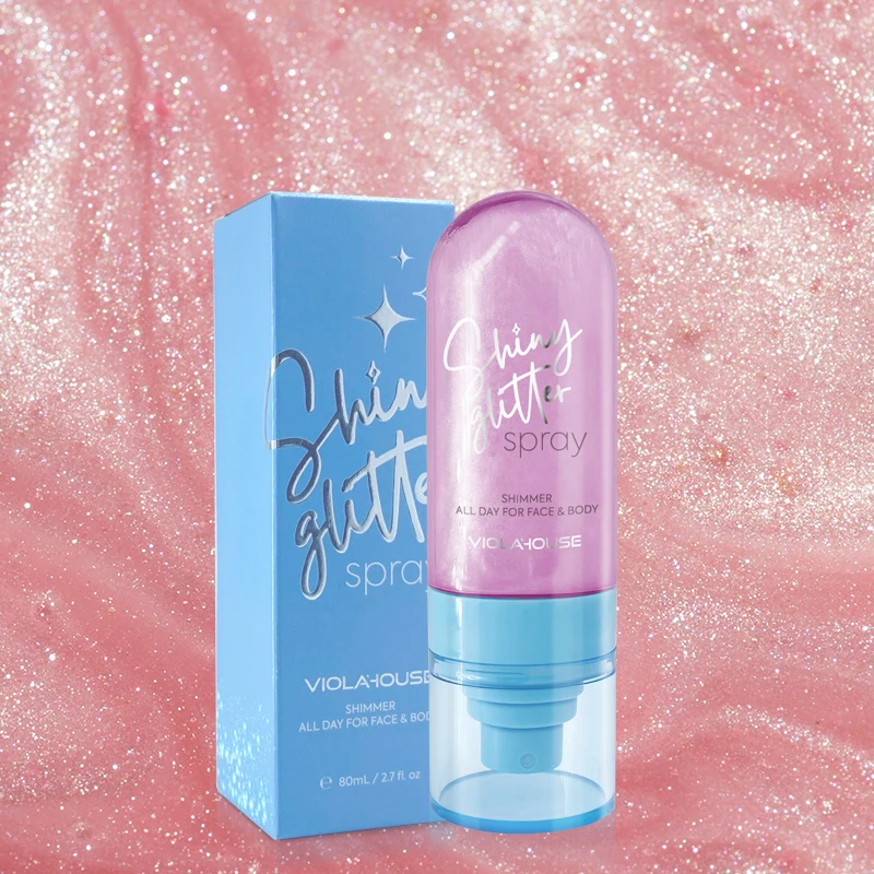 

Free Sample Glitter Hair Spray 5 Color Body Shimmer Spray for Hair and Body Glitter Makeup