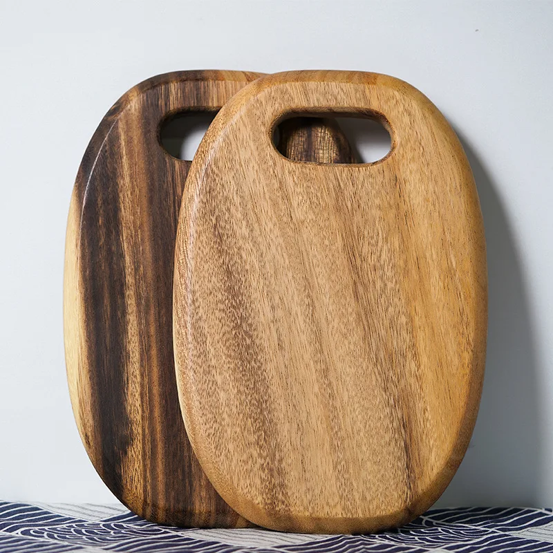 

Acacia Wood Cutting Board - Wooden Kitchen Chopping Boards for Meat, Cheese, Bread, Vegetables &Fruits, Natural wood color
