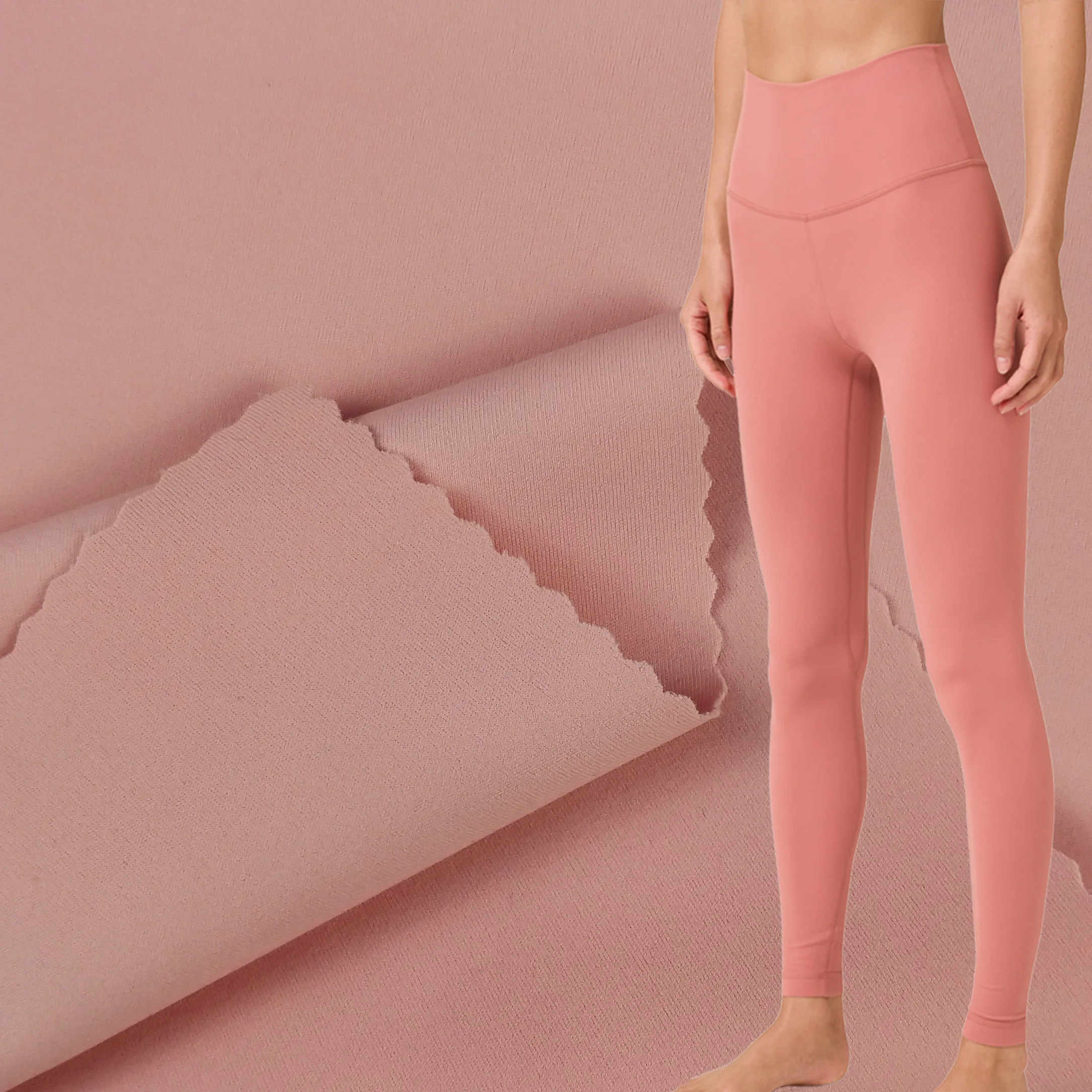 
jdttex naked feeling nylon spandex double sided fabric for leggings 