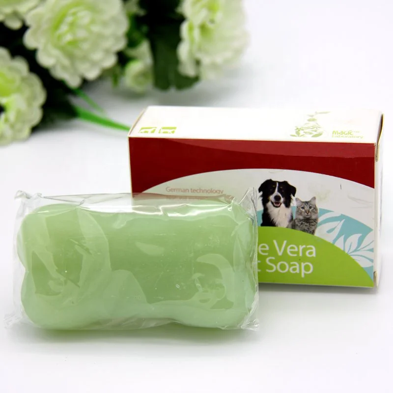 

Grooming Products Aloe Vera Pet Soap Dog Skin and fur Care Inhibit Bacteria Organic dog soap