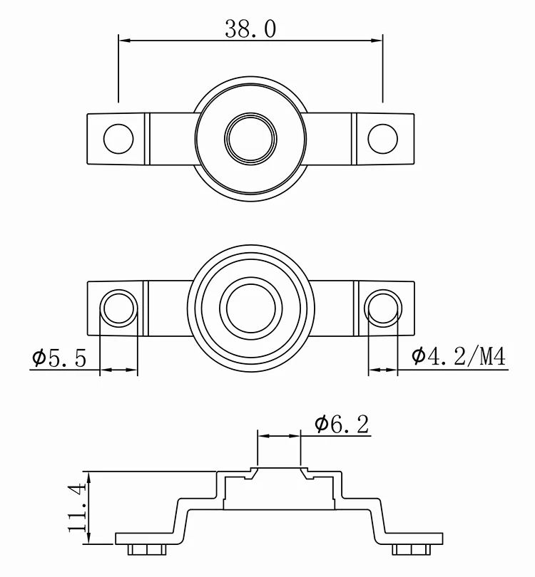 OEM/ODM a year guarantee factory price 48 aluminum zinc bracket part motor supplier