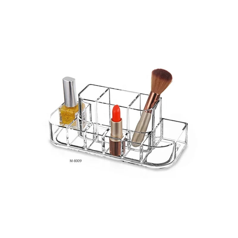 

M-8009 Transparent Acrylic Cosmetics Jewelry Storage Box Office Supplies makeup storage organizer box, Clear