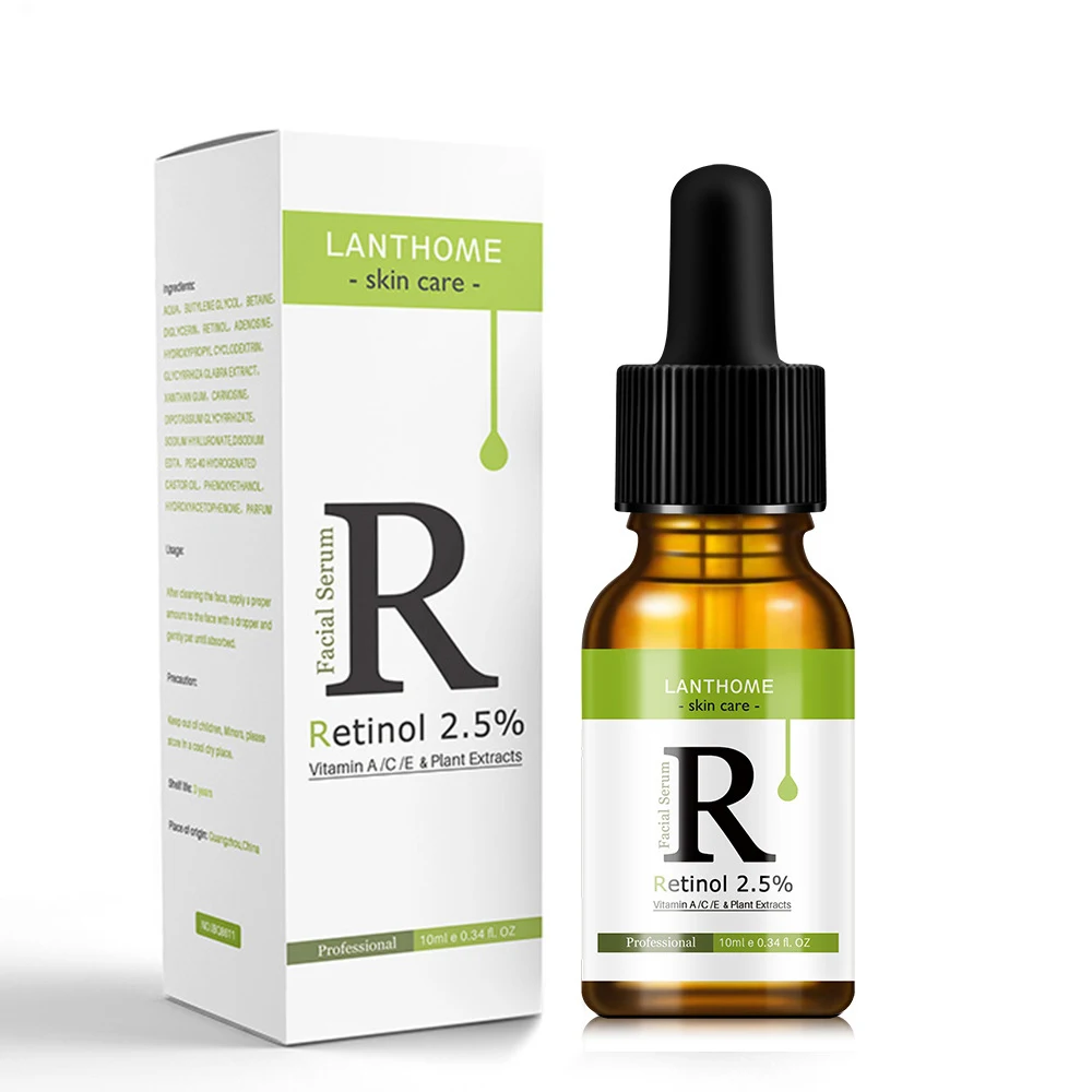 

Retinol 2.5% Facial Serum Private Label Hyaluronic Acid Nourishing Shrink Pores Face Serum Anti Aging Essence