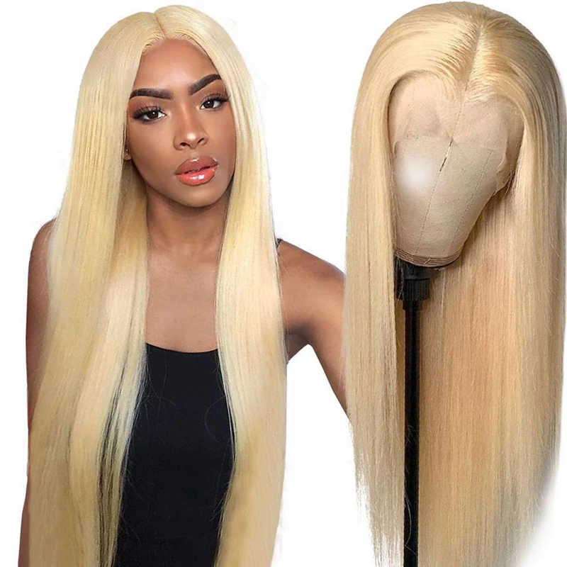 

14 to 30 inch Blonde 13x4 Lace Frontal Wig Transparent Lace 613 Straight Brazilian Wigs Human Hair Lace Front with Baby Hair