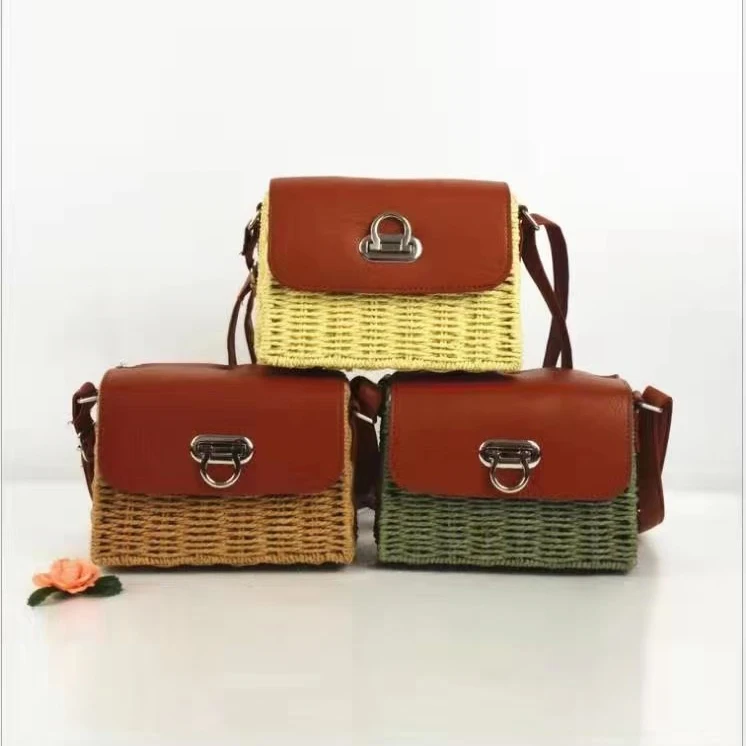 

2021 White Women Straw Purse Handbags Fashion Trendy Women Box Purses Trendy Summer Large Rattan Bag Straw Beach Tote, Natural color