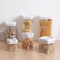 

Hot Sell Set of 4 Square Baby Food Packing Box Plastic Transparent Airtight Food Storage Container Set with Inside Box