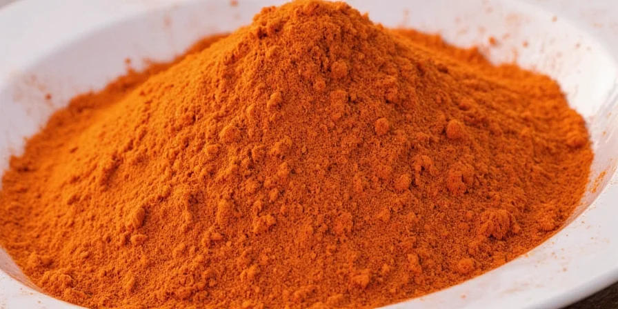 Chocolate cake dusted with chili powder