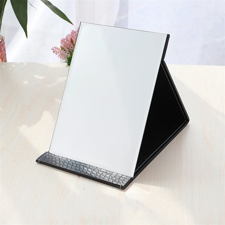 

Portable Small Foldaway Leather Pocket Mirror