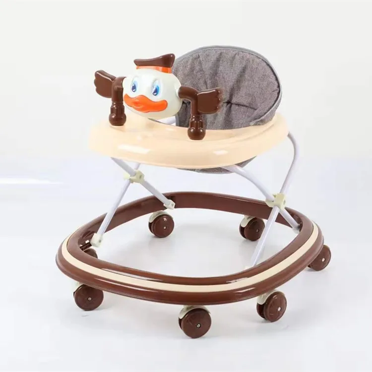 

China kids Walker Manufacture cheap Standard Top-selling Multi-function high quality rubber wheel Baby Walker, Blue, red, brown