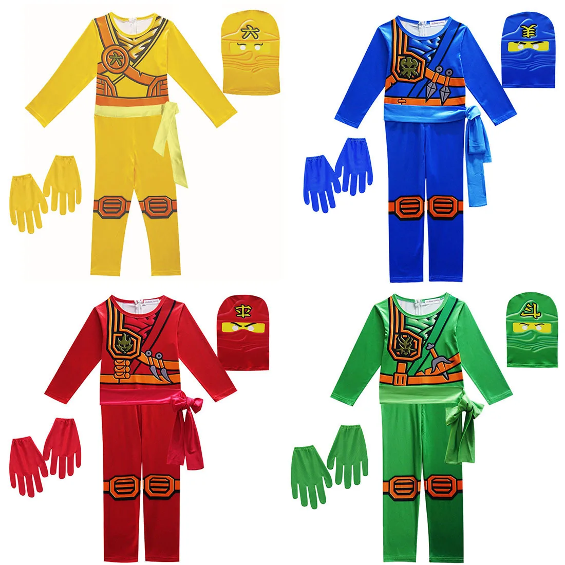 

Phantom Ninja Clothes Kids Anime Performance costume cosplay halloween NINJAGO