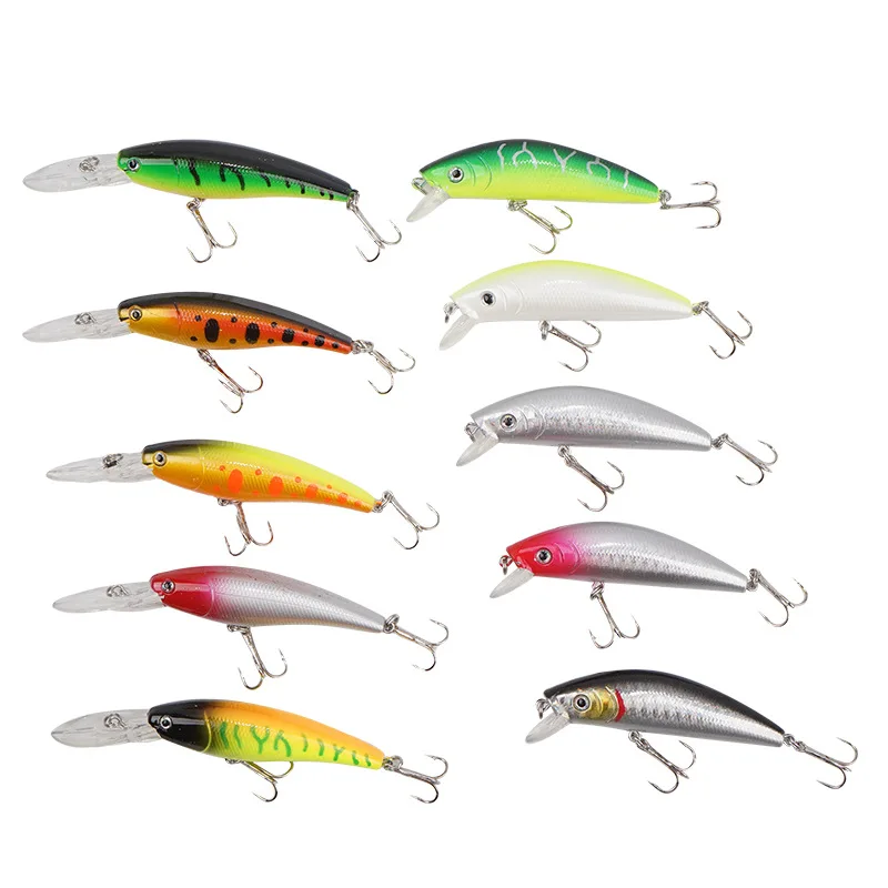 

Jetshark 5 Colors 7/7.5g 7/9cm Artificial Bass Hard Plastic Bait Saltwater Freshwater 3D Eyes Sinking Minnow Fishing Lures