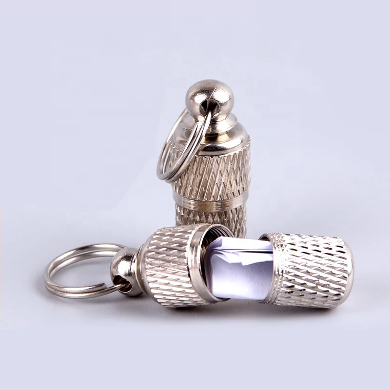 

Anti-Lost Pet ID Dogs Tag Name Address MINI Label Barrel Tube Metal Pet Tag, As picture