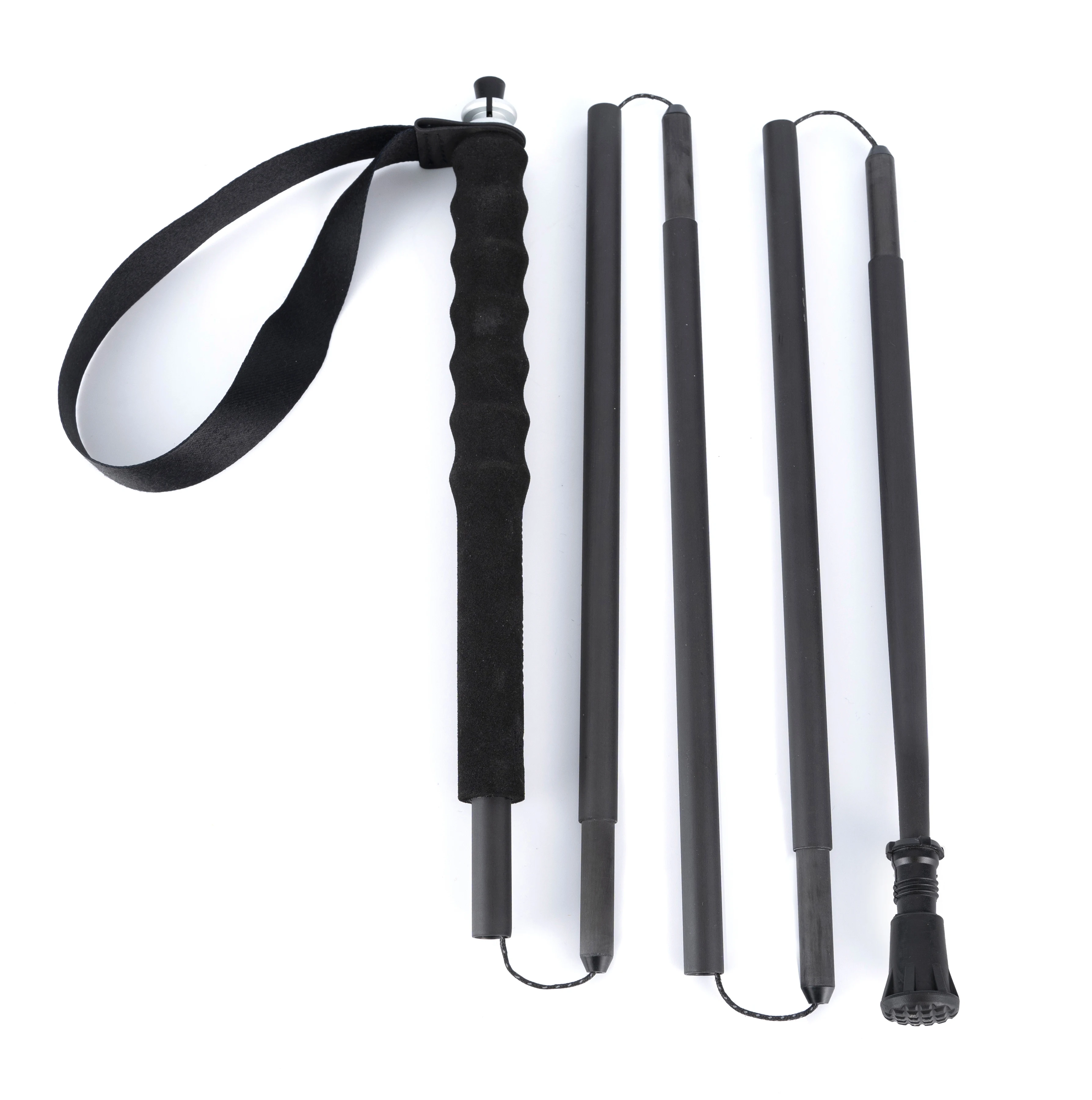 Ultra Light 5-Section  Folding  Carbon Fiber  Trekking Poles Hiking Camping Walking Sticks