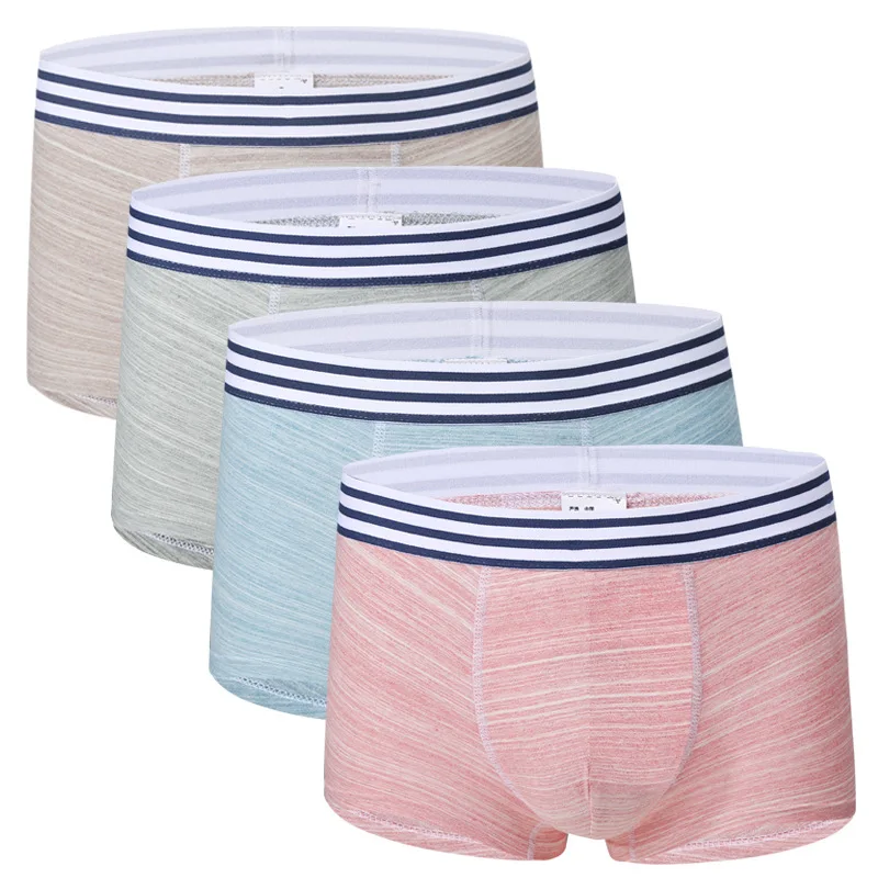 

Fitness youth men's boxer mid-waist breathable sports men underwear cotton boxer shorts briefs
