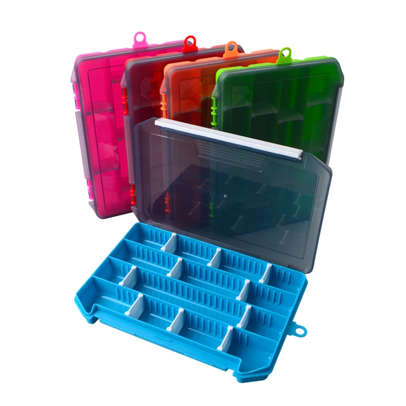 

ILURE High Quality Hard Plastic Hook Storage Box Fishing Lure Tackle Box, 5 colors