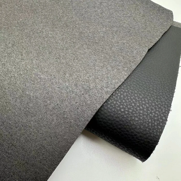 1.4mm Thickness Black Waterproof Microfiber Leather PU Fabric for Furniture Upholstery Decorative Craft Bag Making-Direct