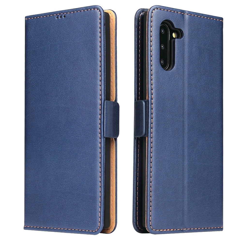 

New Premium PU Leather Flip Case for Galaxy Note 10 Magnetic Case, Red, blue, black, brown