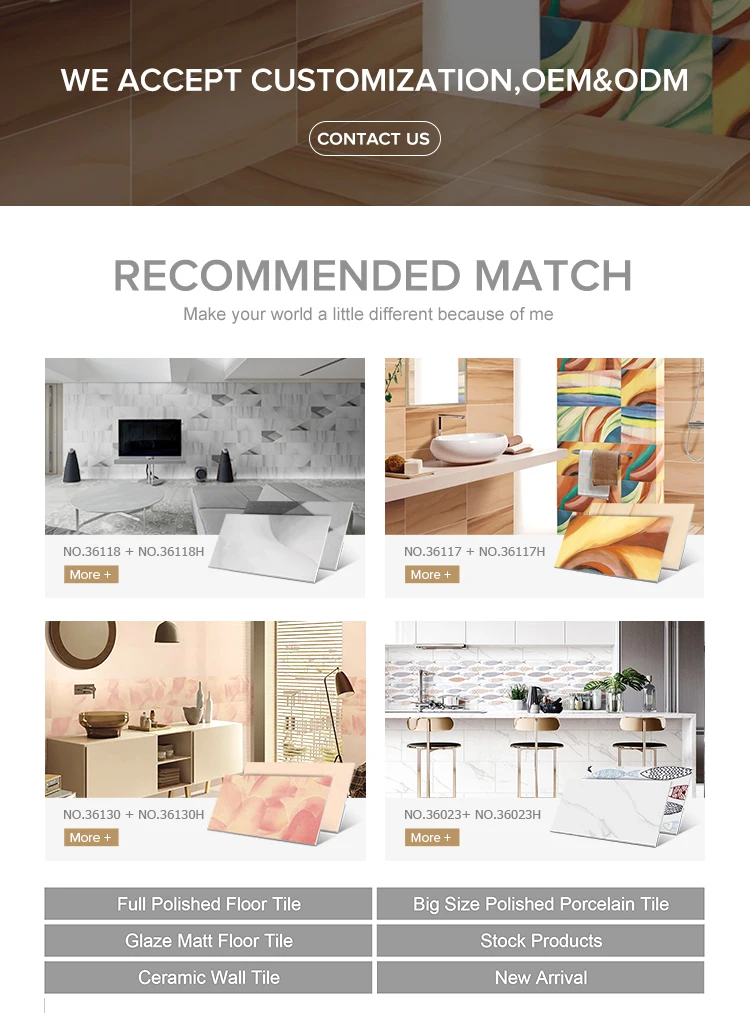 Modern design 300x600mm ceramic wall tiles prices different types of tile