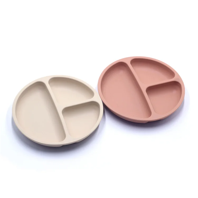 

Toddler Kids Children Divided Silicone Baby Plate for baby
