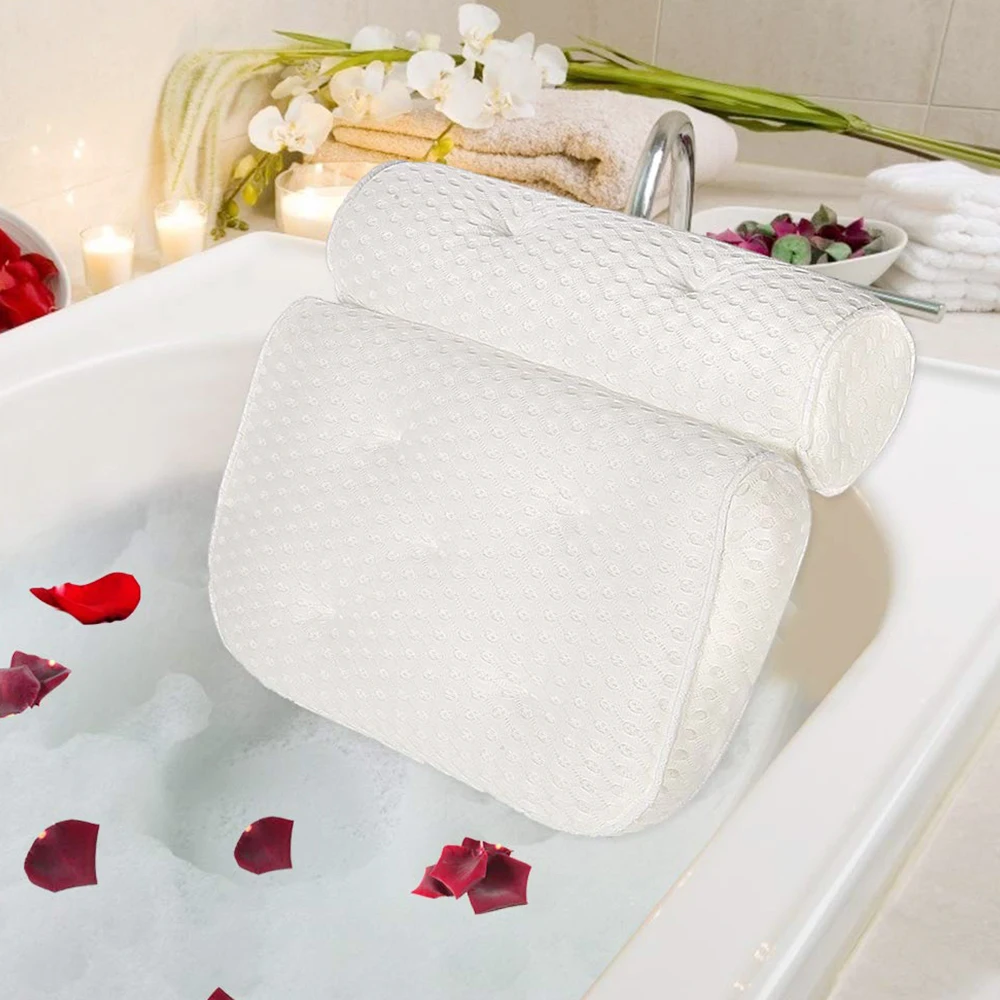 
WP03 GRS Patented product design 3D air mesh washable soft spa bath pillow 