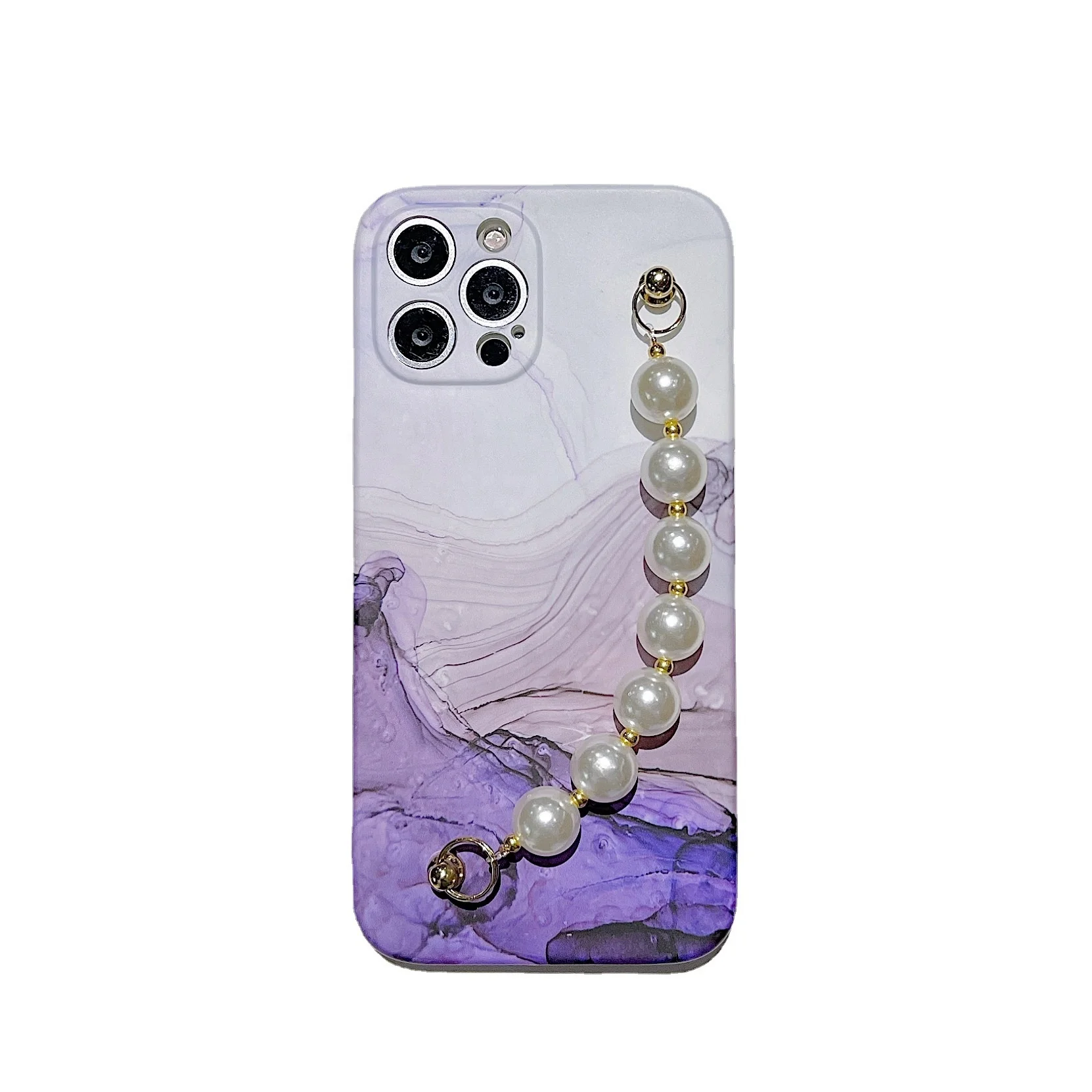 

Suitable for iphone12 pearl bracelet mobile phone shell Apple 11promax all-inclusive anti-drop rendering 7P protective cover XS