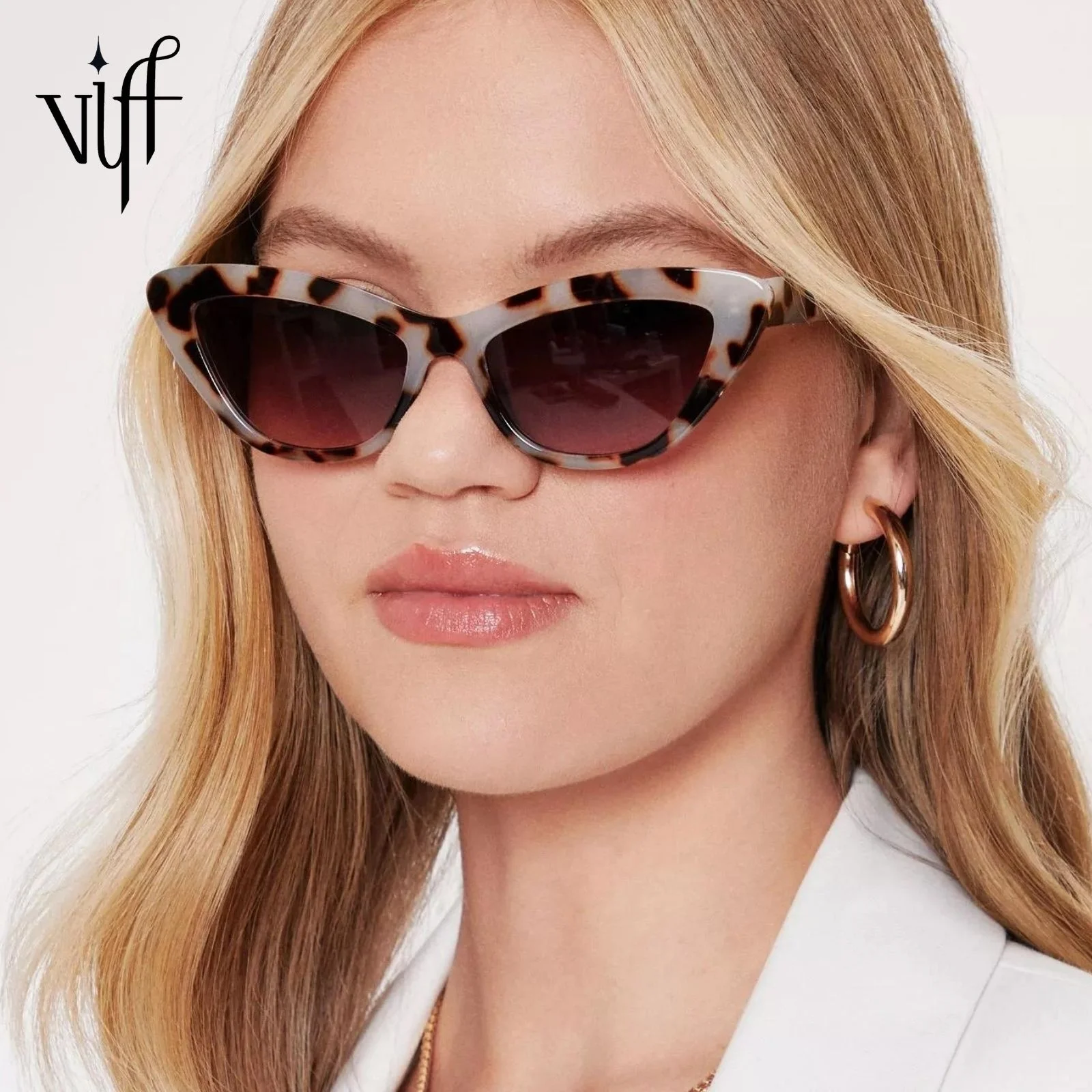 

VIFF HP20587 Wholesale Beautiful Cat Eye Sun Glasses Women Plastic Tortoiseshell Leopoad Elegant Style Vintage Sunglasses