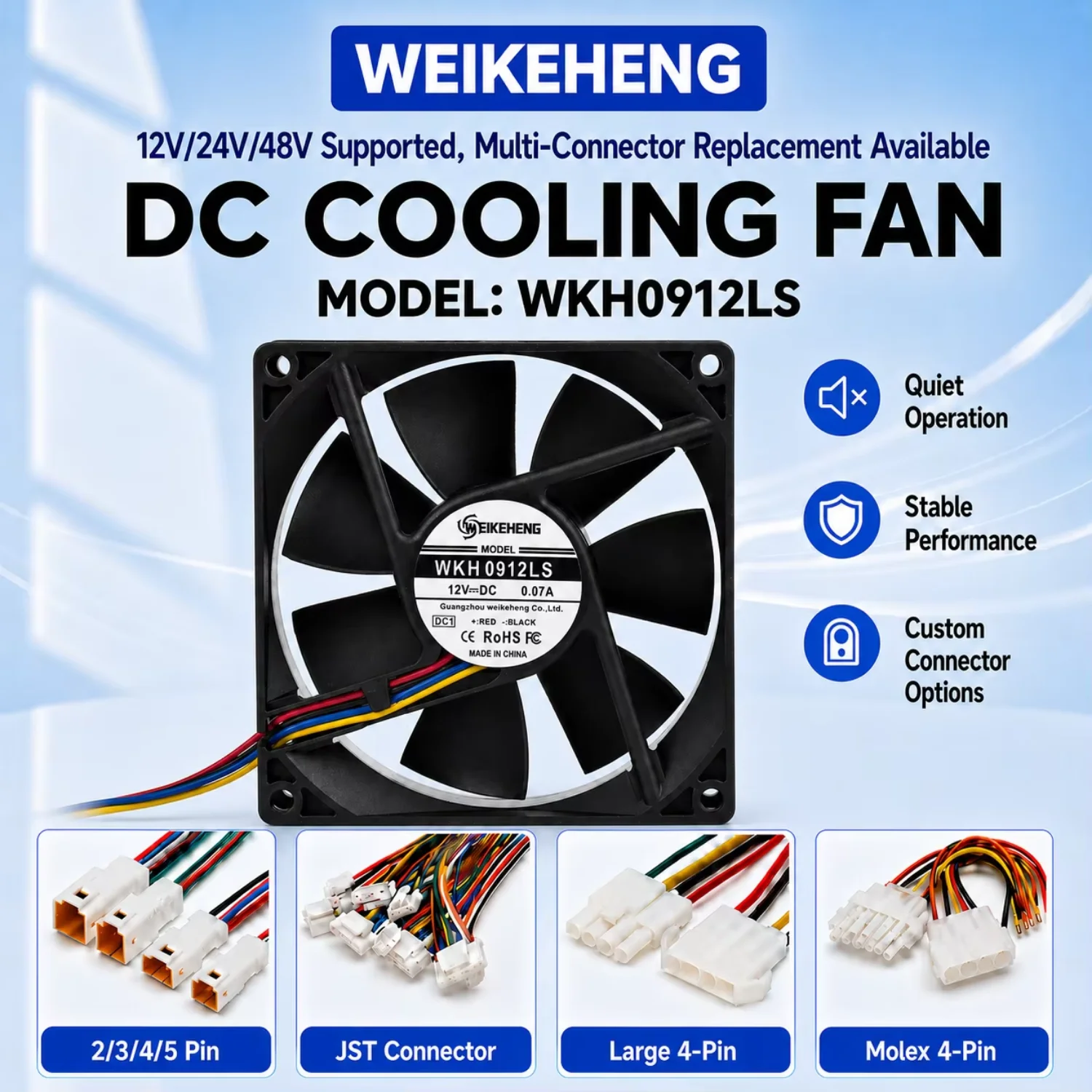 Axial Flow Fan, WKH, 0912LS, 12V, 24V - detail 2