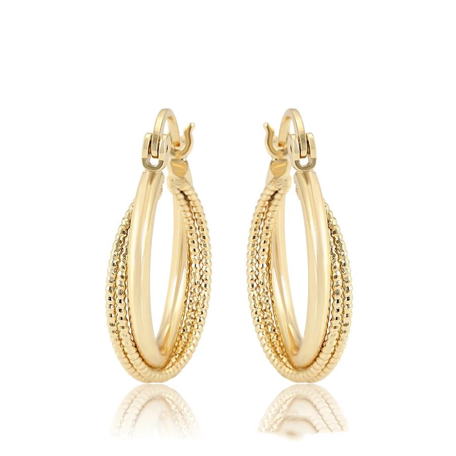 

99338 Xuping 2019 fashion jewelry wholesale price 14K gold plating environmental copper earrings for women