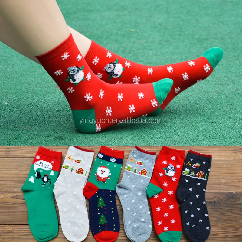 

Wholesale Cute Pattern Winter Christmas Socks Women /Christmas Fleece Socks/Christmas Socks, Custom color