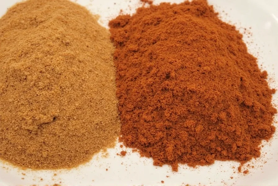 Taste comparison chart of Saigon and Ceylon cinnamon