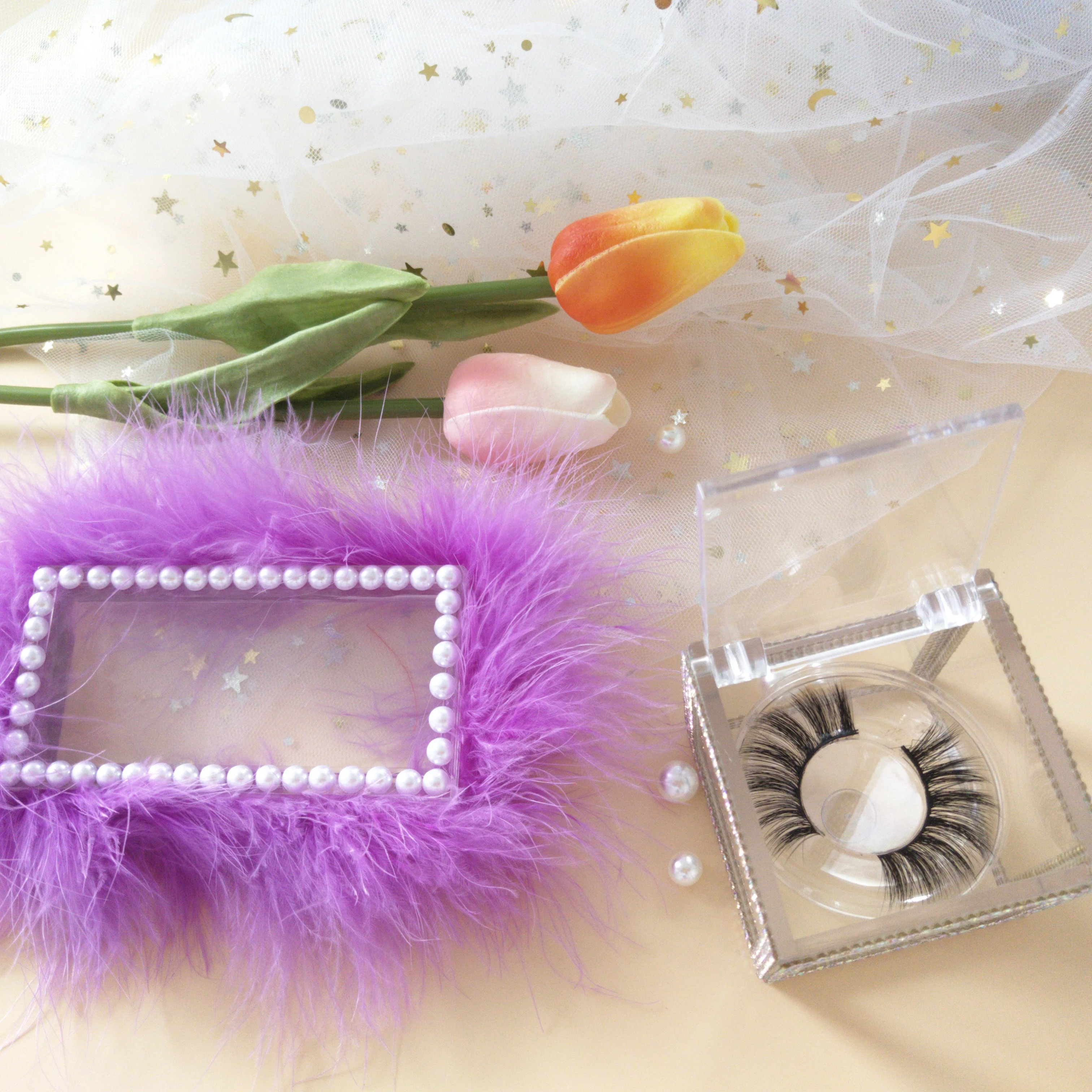 

Silk Eyelash Suitcase Packaging Box With Tray Eyelashes Wholesale 3D Lashes