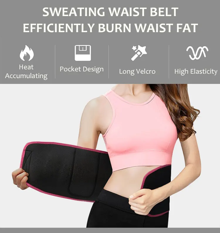 SIMIYA Waist Trimmer Belt Adjustable Waist Trainer Neoprene Sweat Belt Accelerated Sauna Effect Exercise Low Back And Lumbar Support Belt Fitness
