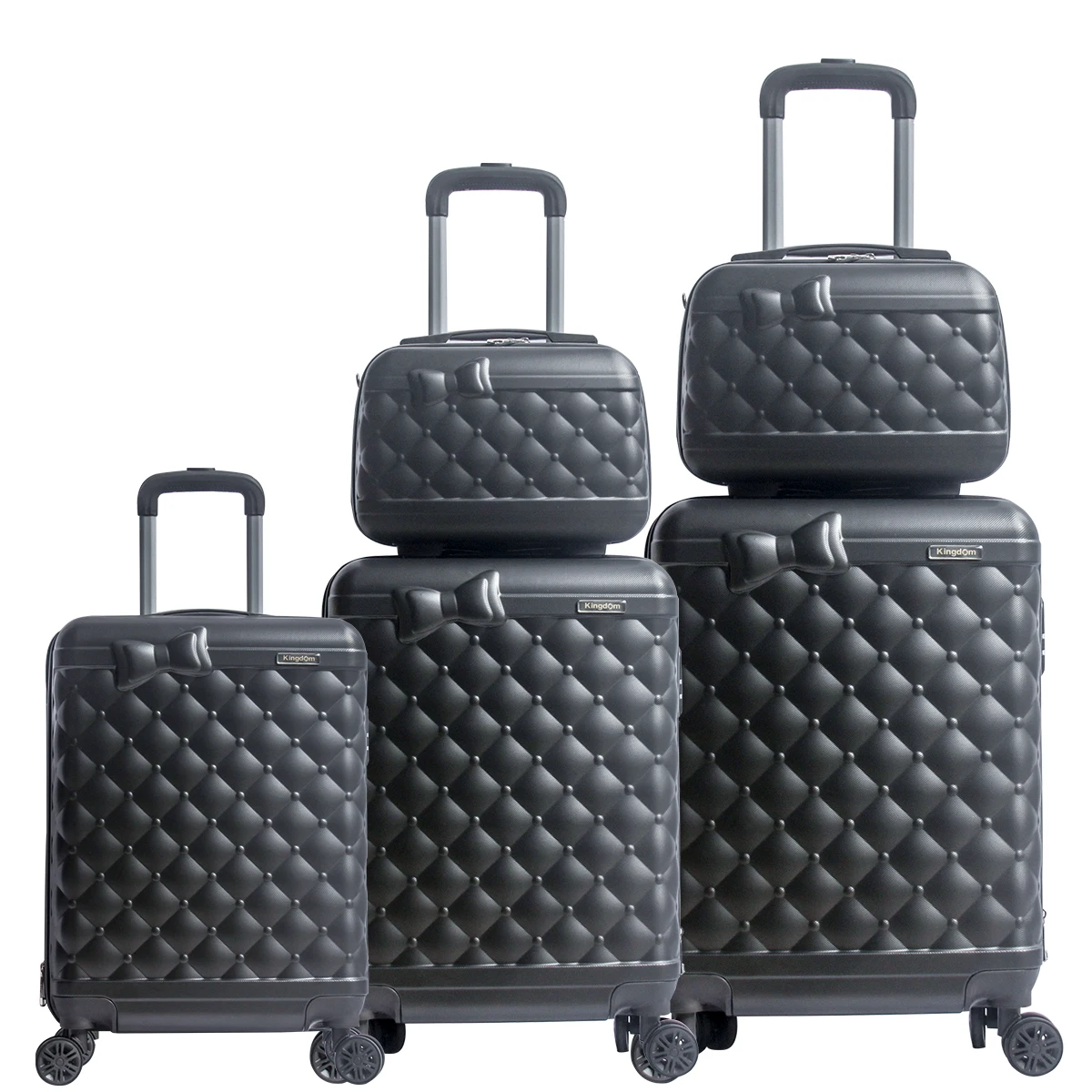 

high quality airport hardside spinner plastic 5pcs suitcases travel cabin suitcase trolly bag luggage juego de maletas set, Customized juego de maletas colors