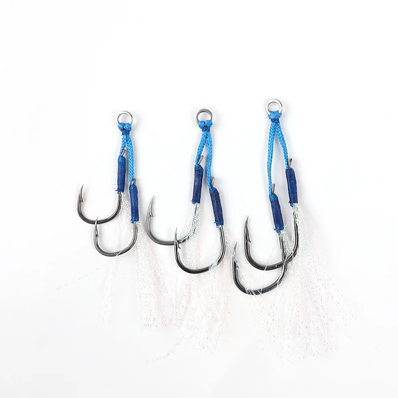 

High quality double jig heads hook fishing saltwater 16# 18# 20#