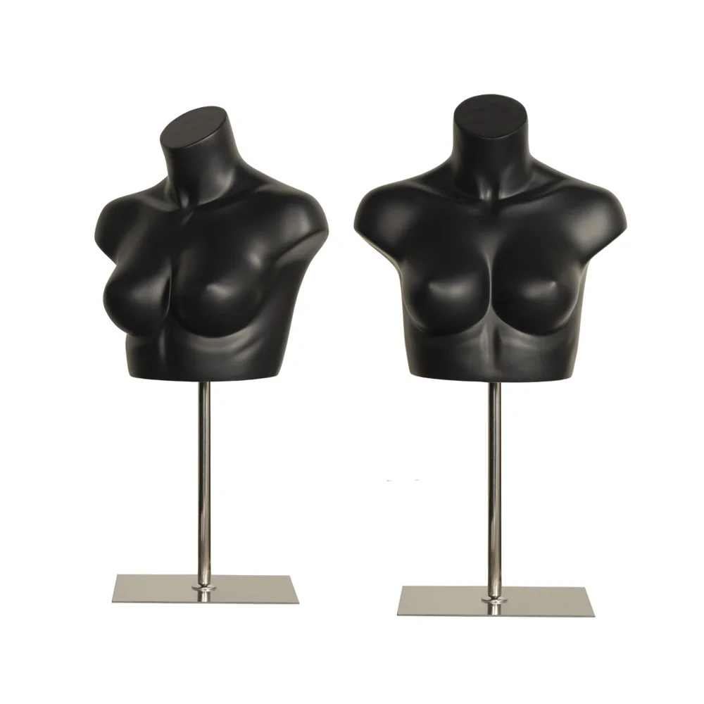 

Matte Black Bra Display Headless Female Torso Mannequin, Matte black or optional