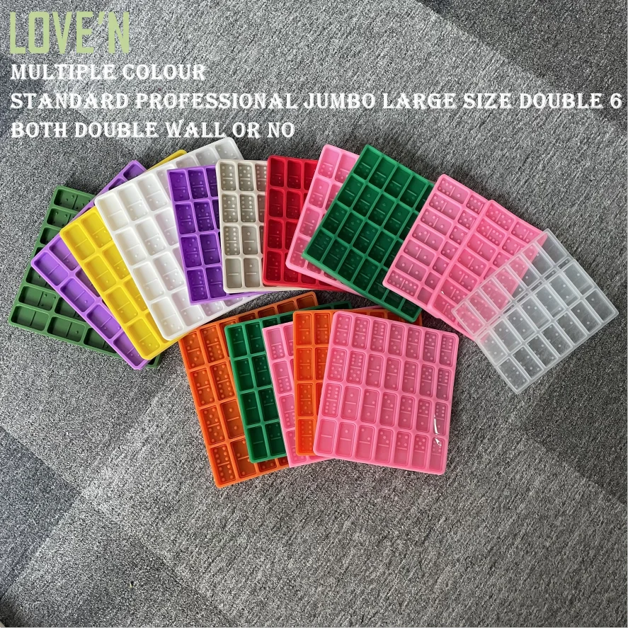 

LOVE'N LV006D diy glitter items Molding mould Jumbo size Domino double 6 Silicone Mold for Craft Epoxy Resin art