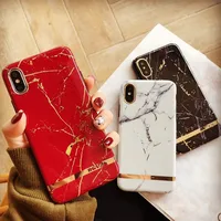 

Hot Selling Luxury Gold Marble IMD Cover Mobile Phone Shell XR Xs Max Custom Logo Cell Phone Cover for iPhone 8 7plus 6s Case