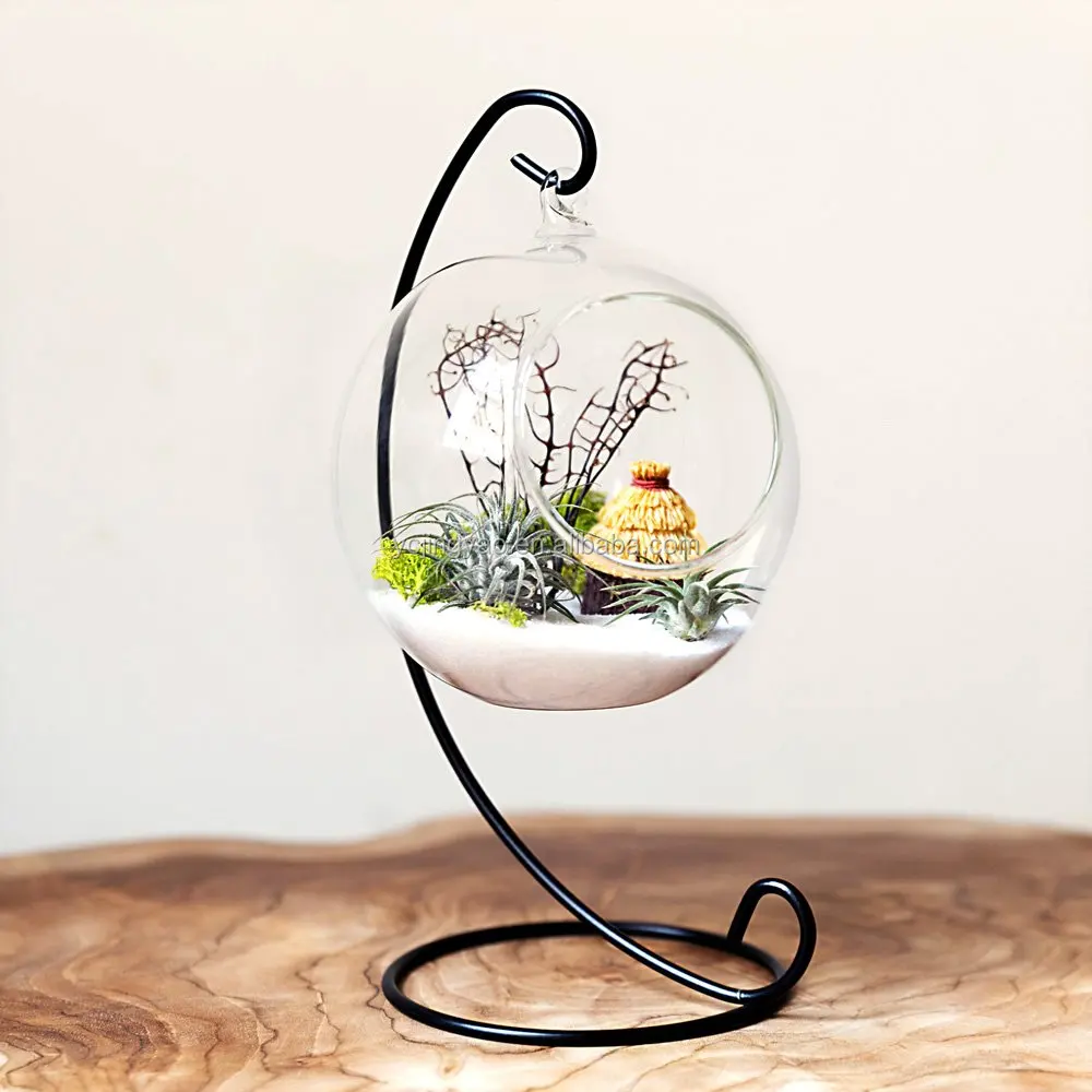 

Handmade Round Clear Hanging Glass Globe Ball Terrarium Vase