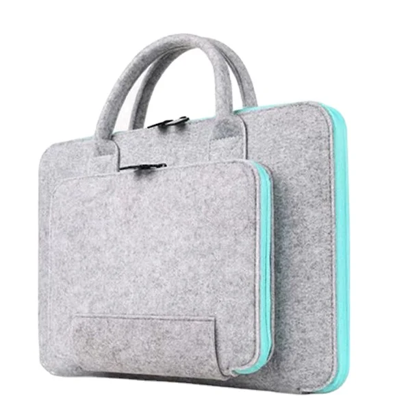 

Custom 12 13 14 15 Inch Felt Business Bag Hot Sell Felt Laptop Sleeve Case Bag For Notebook, Black