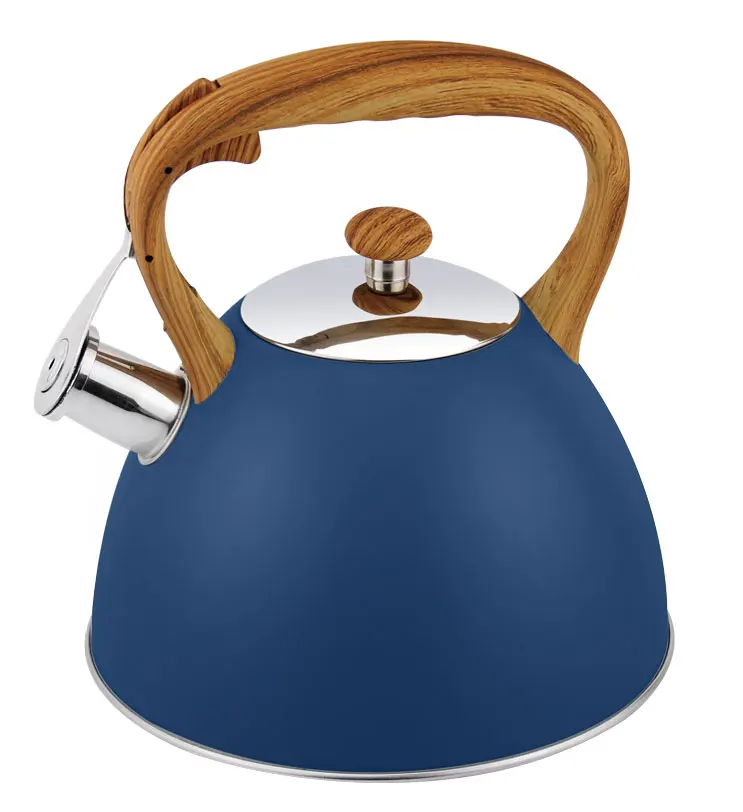 

heavy bottom 3 liters color coating stainless steel whistling tea kettle water kettle with nylon handle