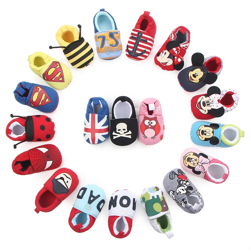 

2019 winter new soft cotton Cute Cartoon animal infant prewalker crib baby socks shoes, 20 colors