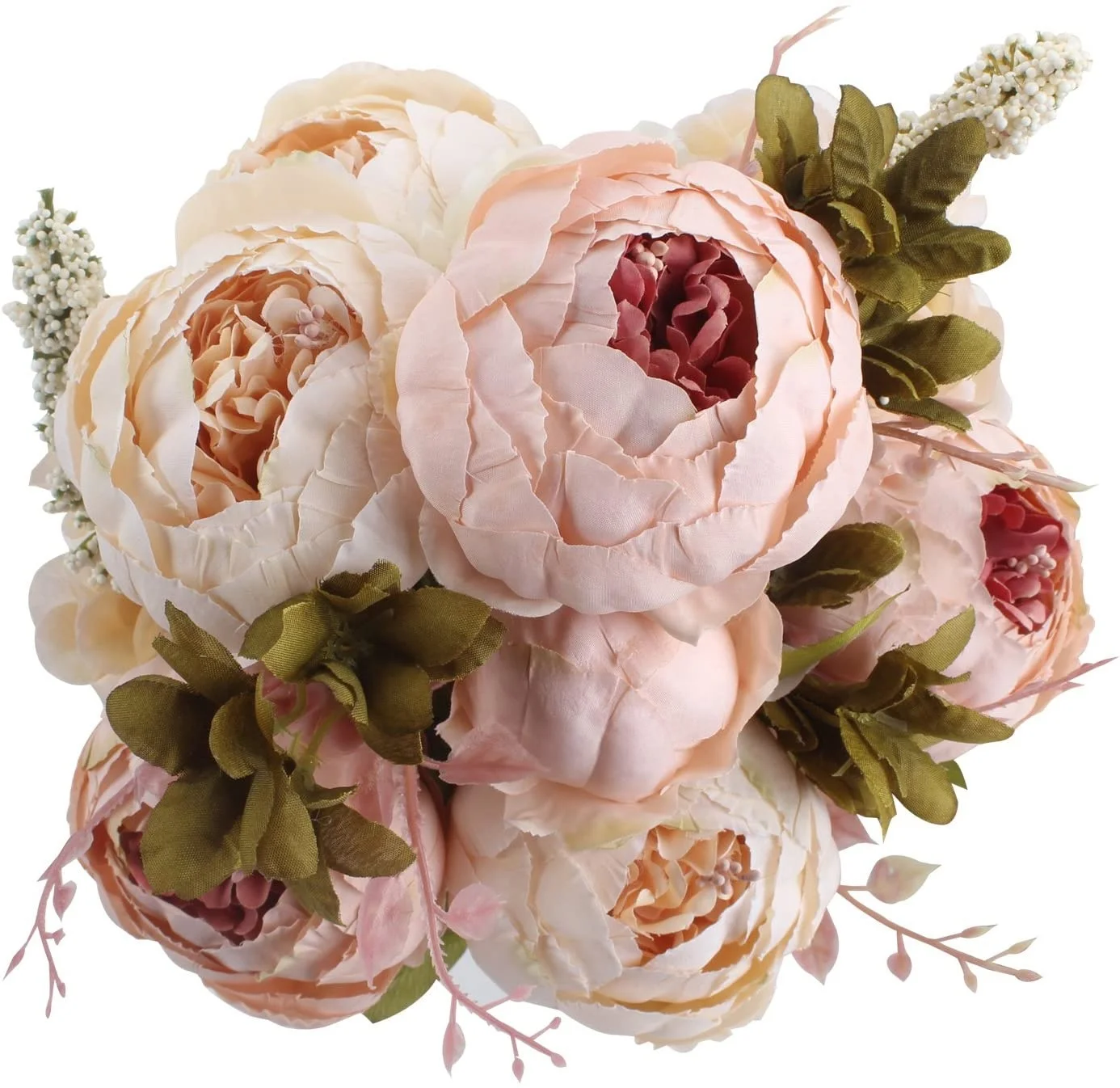 

Artificial Flowers Vintage Artificial Peony Silk Flowers Wedding Home Decoration,Pack of 1 (Light Pink)