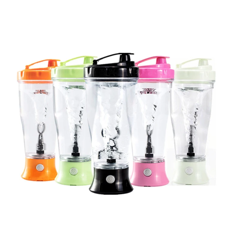 

Custom Logo Printing Electronic Battery Pink Red Clear Protein Water Shaker Bottle Blender Eco Friendly