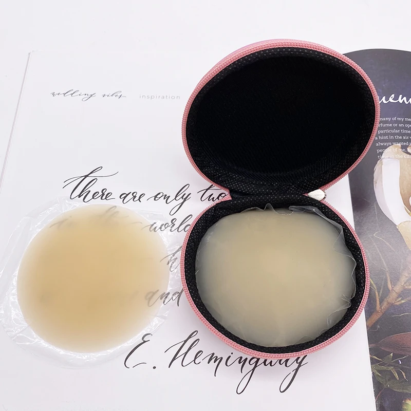 7cm 8cm Beauty Breast Silicone Pasties Invisible Sticky Nude Brown