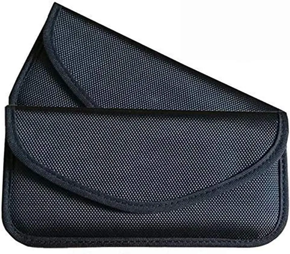 

Anti Tracking Shield Protection Key Fob Cover Cellphone Bag RFID Fabric Key Pouch Coated EMF Shielding Car Key Case Faraday Bag